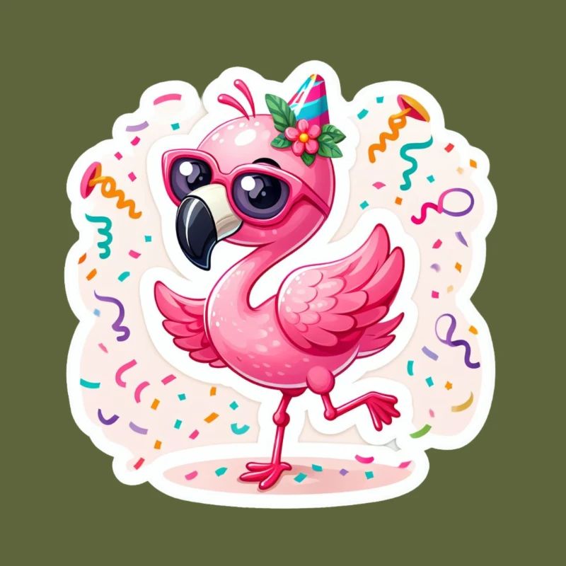 Tanzender Glücksflamingo