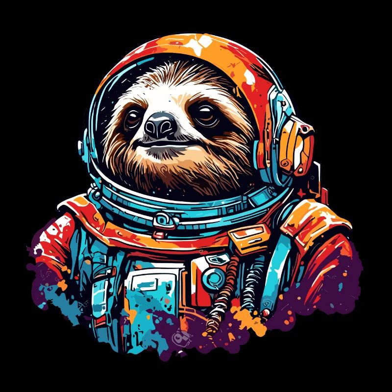 Astronaut / Space / Animal / Sloth / Spaceship