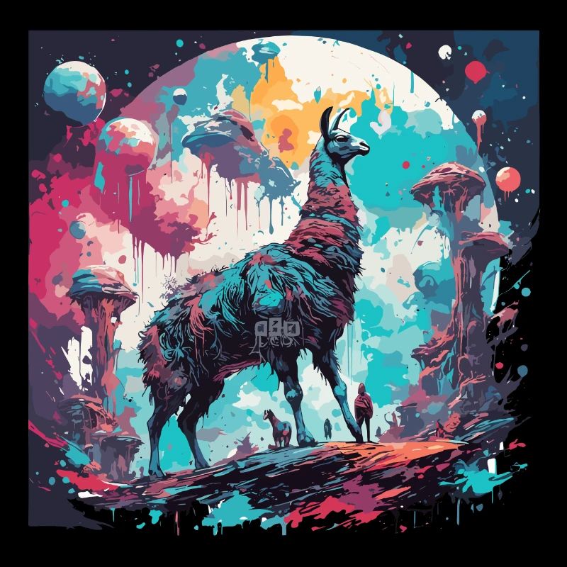 Astronaute / Espace / Espace / Vaisseau spatial / Lama
