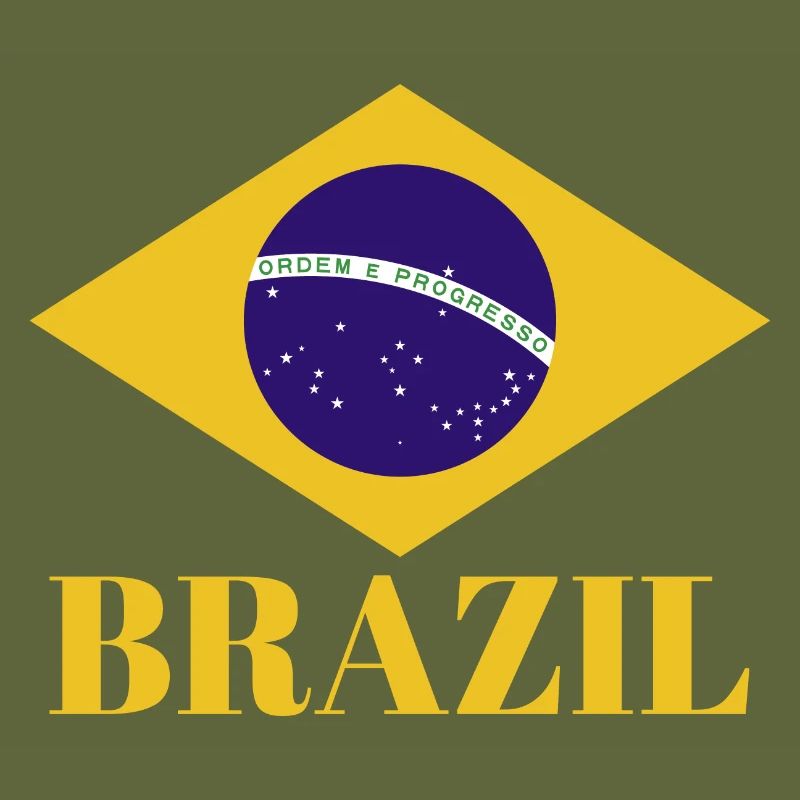 BRÉSIL BRASIL Drapeau Vintage C’est dans mon ADN Brésil