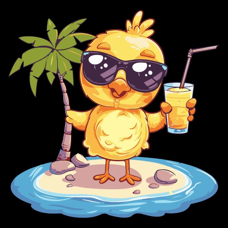 Vacances d’été à la plage de poulet