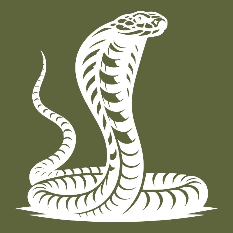 Conception de posture menaçante de bouclier de cou de cobra de serpent