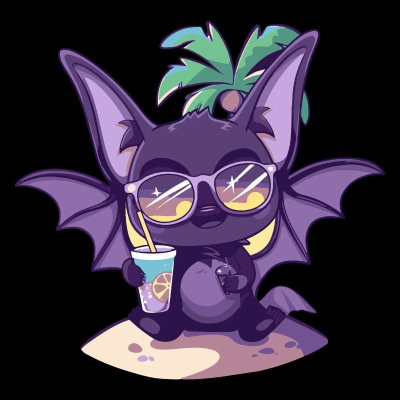 Bat Summer Beach Vacation