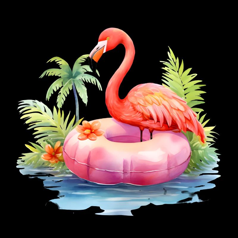 Flamingo in summer