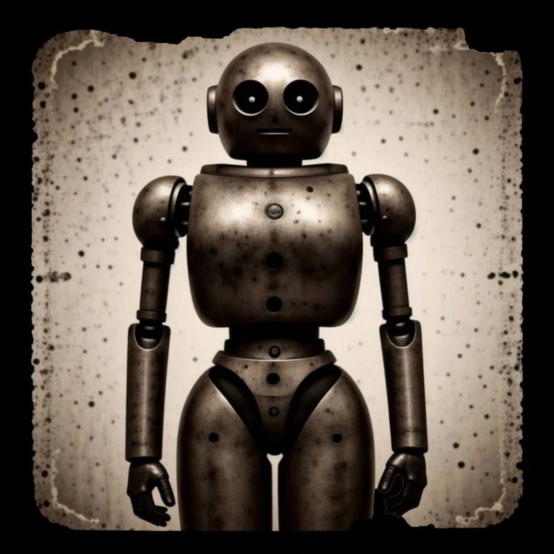 Robot de couleur acide sépia