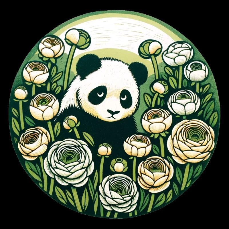 Flowers Panda Bear