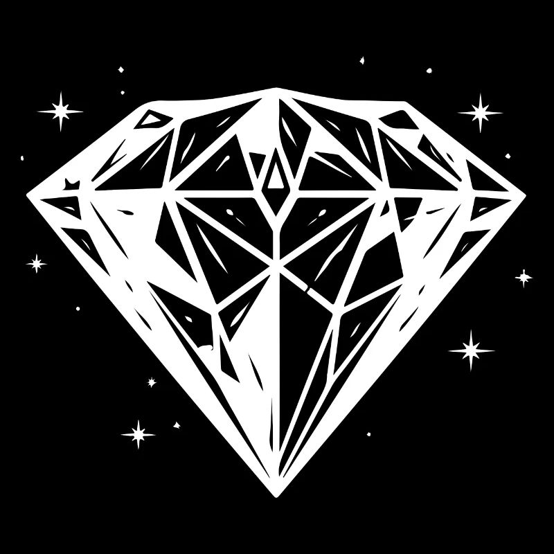 Silhouette de symbole de bijou de diamant