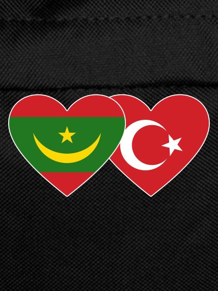 Mauritania Turkey Flag Heart