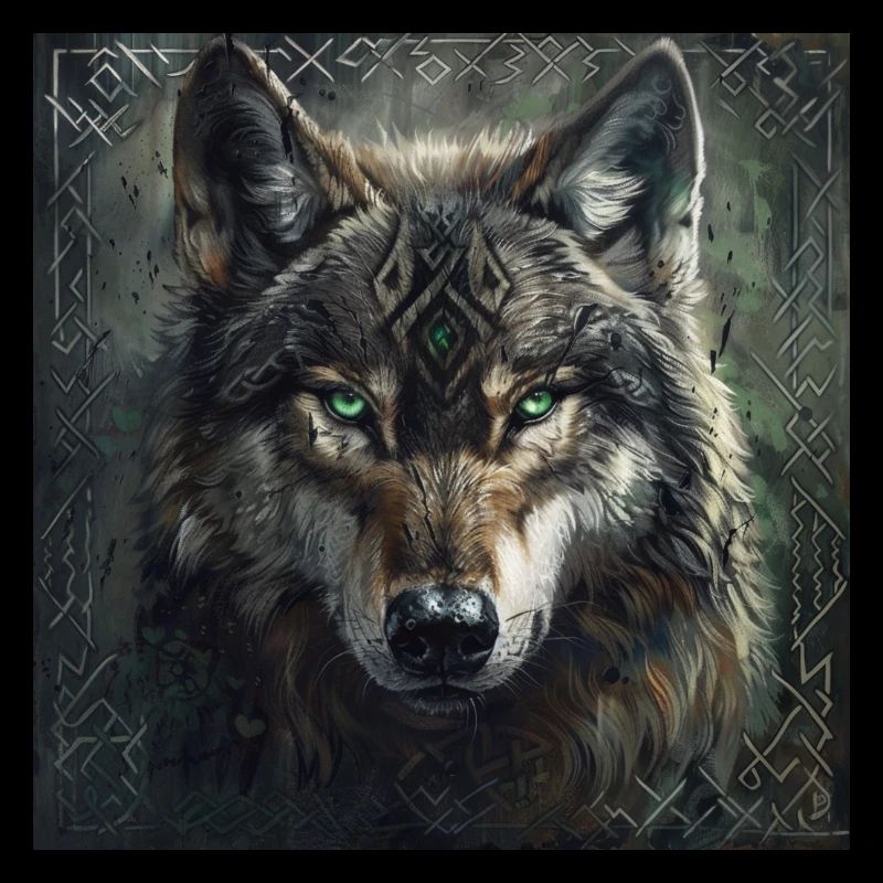 Les loups vikings d’Odin Geri et Freki Valhalla