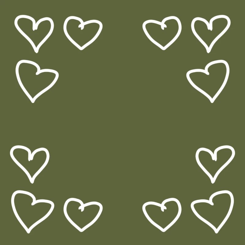 hearts pattern frame angular heart love