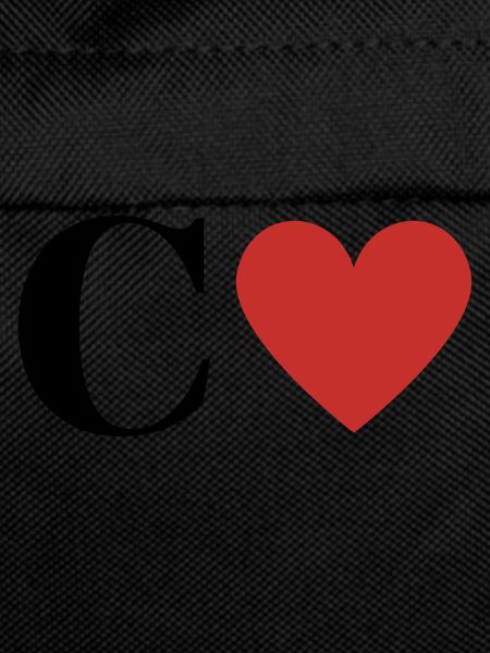 Letter c red heart