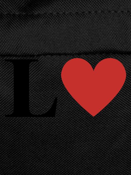 Letter l red heart