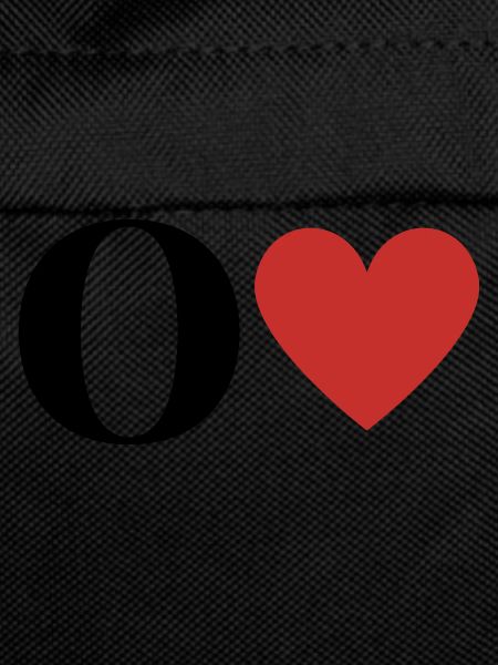 Letter o red heart