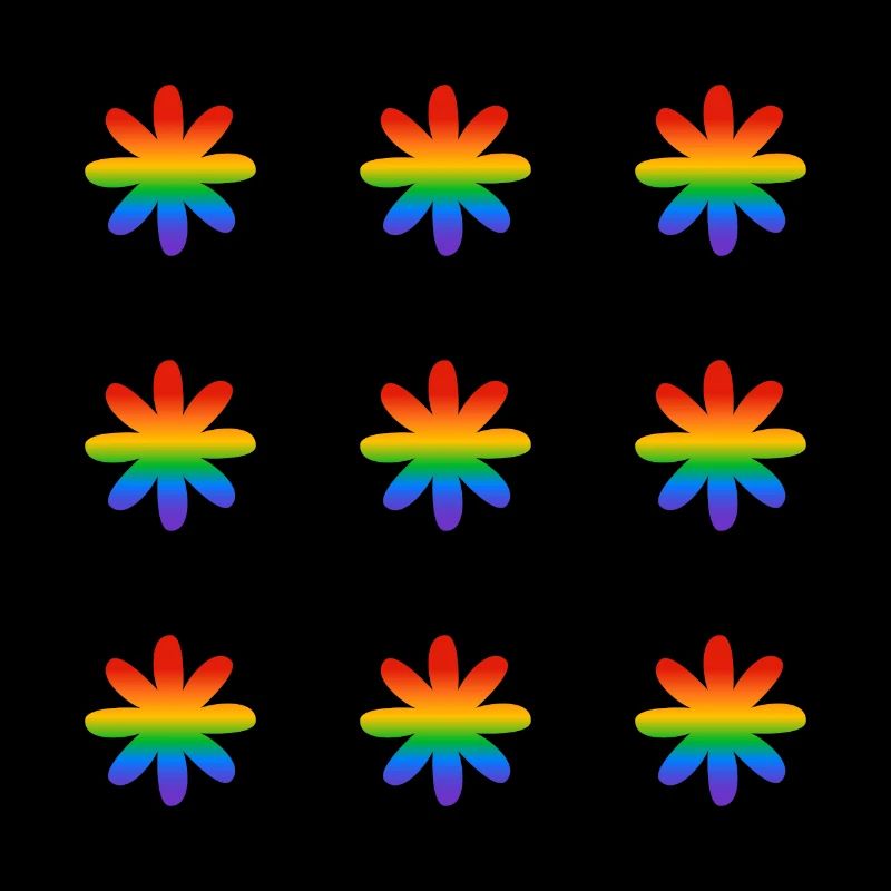 Rainbow Flowers