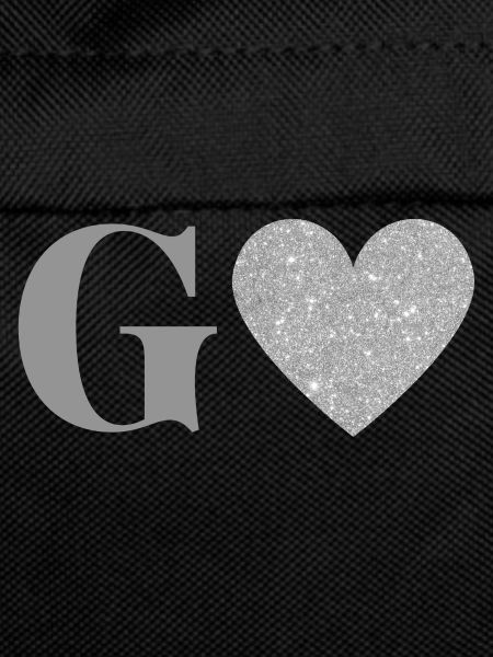Letter g silver heart