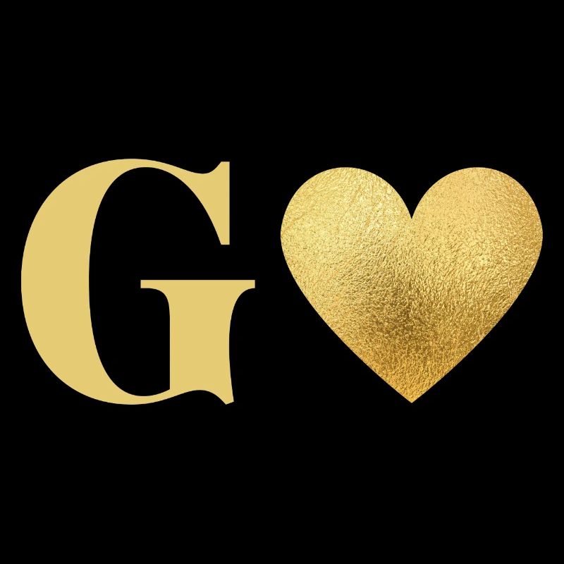 Buchstabe g goldenes Herz