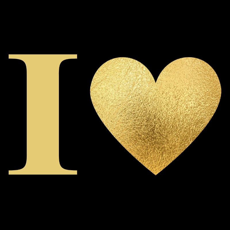 Buchstabe i Goldenes Herz