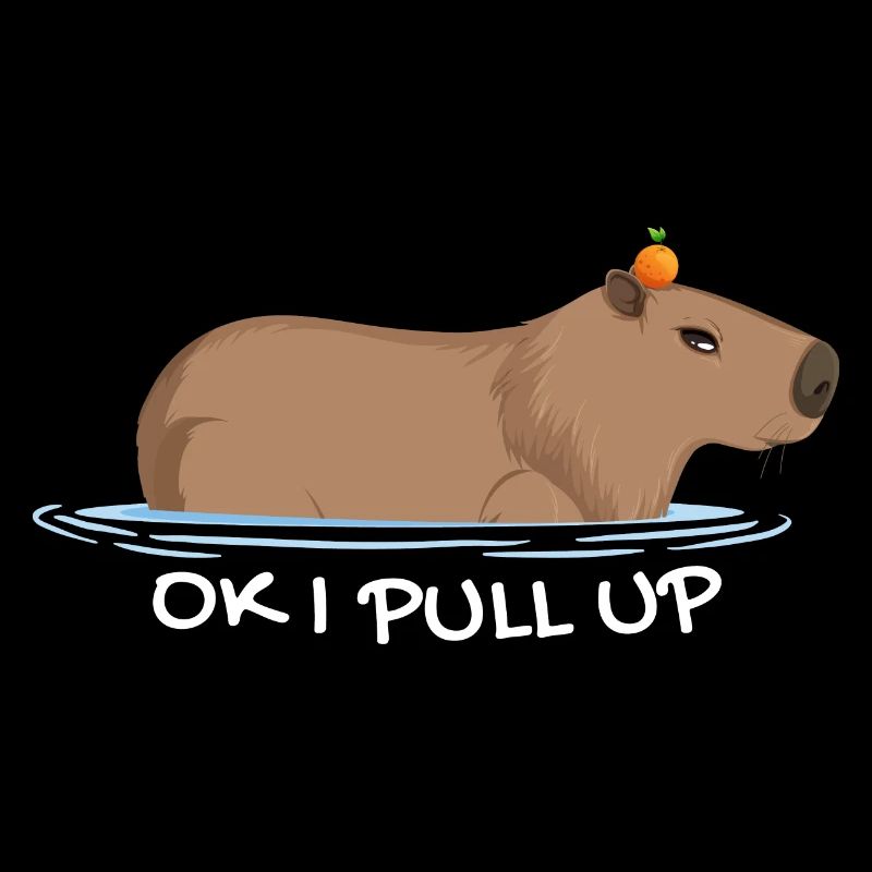 Vintage Rodent Capy Funny Capybara, Ok I Pull Up