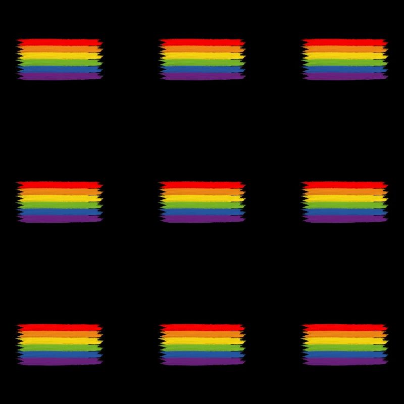 RAINBOW FLAG brush strokes design