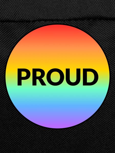 Proud LGBTQ pride rainbow