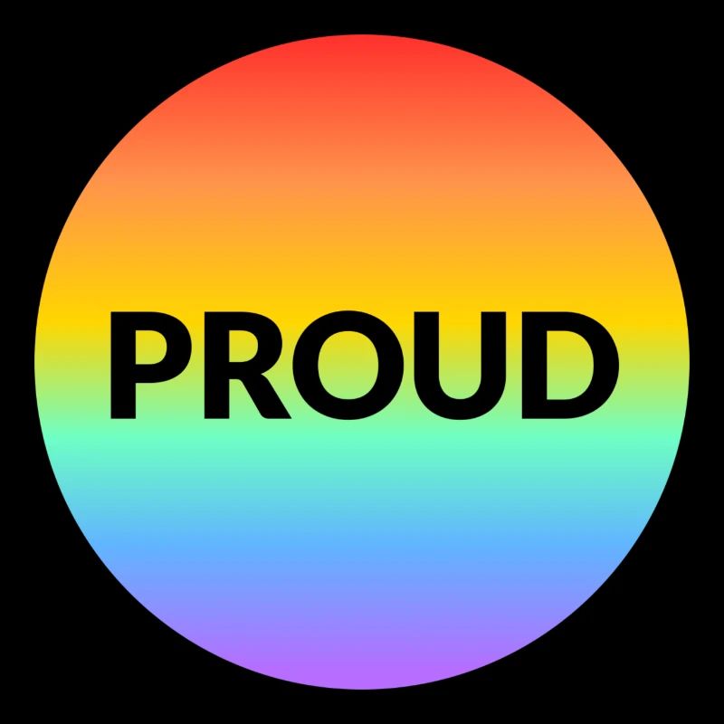 Proud LGBTQ pride rainbow