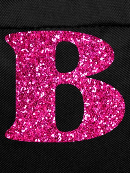 Letter b pink glitter
