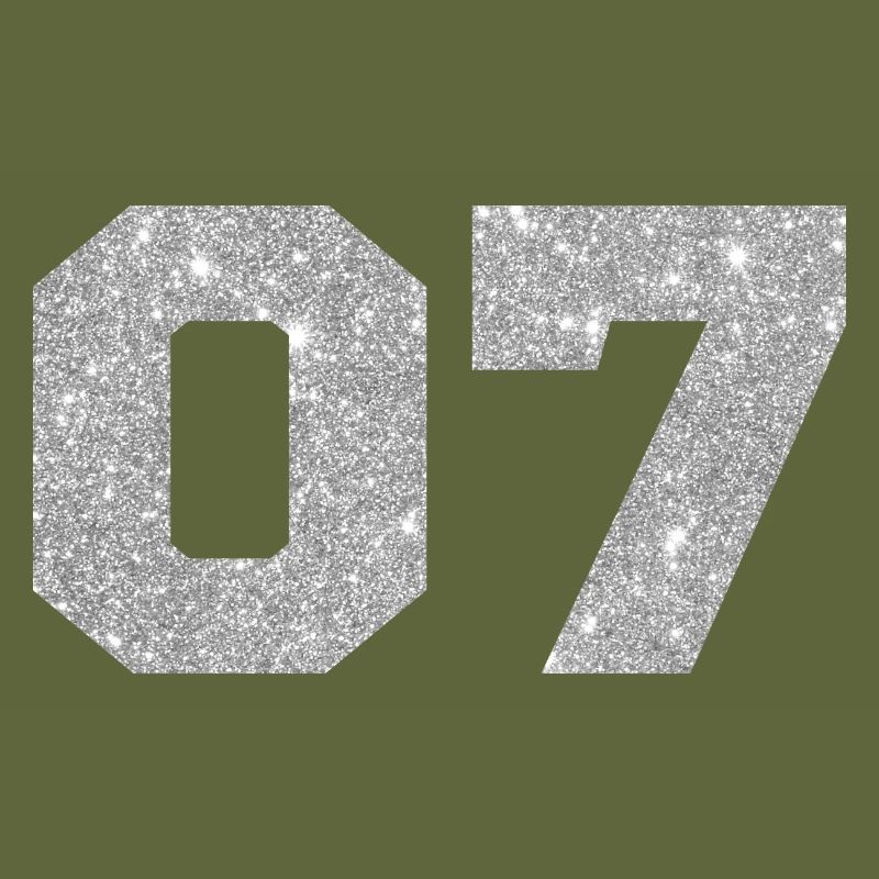 Numéro 7 paillettes argenté - 7e anniversaire