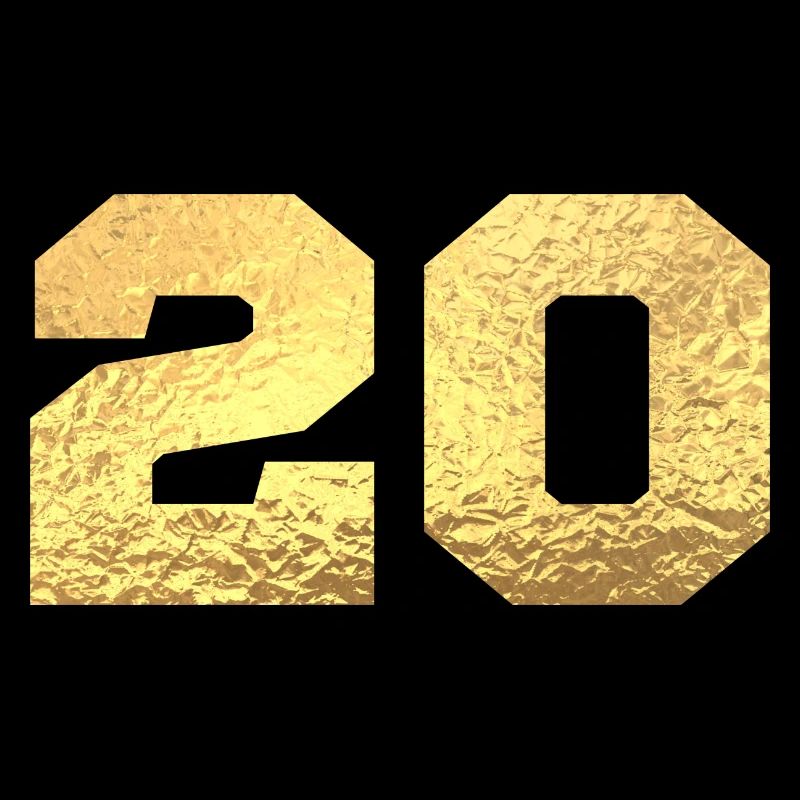 Nummer 20 Gold Glitter - 20-jähriges Jubiläum