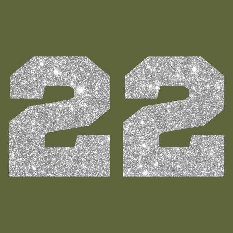 Nummer 22 Silberner Glitzer - 22. Jahrestag