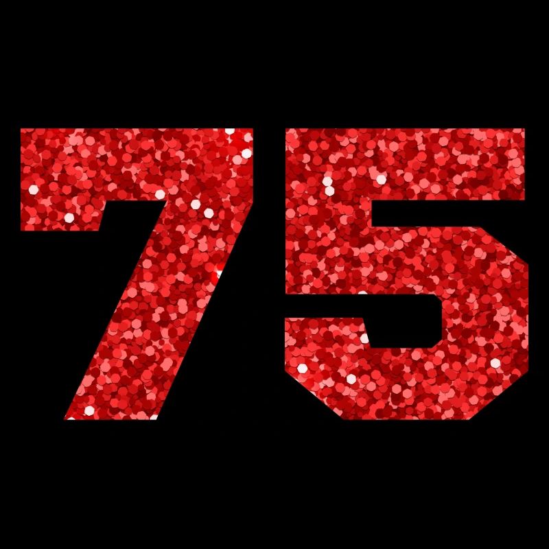 75 Red Glitter - 75th Anniversary