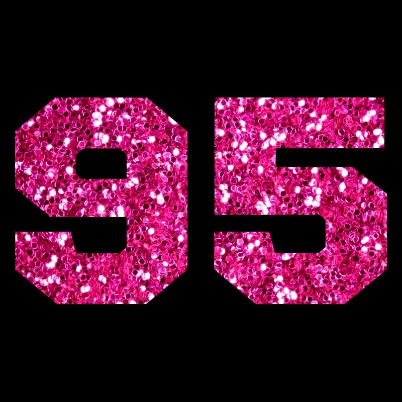 Nummer 95 Pink Glitter - 95. Geburtstag