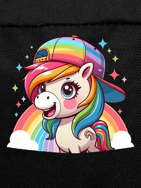 Cute Rainbow Pony with Cap