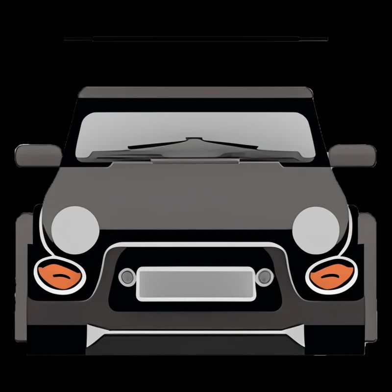 Minimalistisches Auto frontal