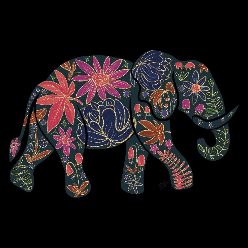 Floral elephant