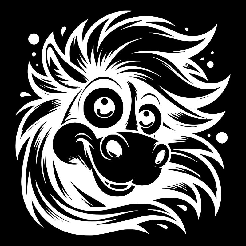 Witziges Pferd mit lustigen Augen