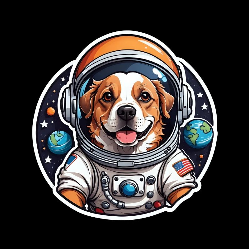Astronaut Dog in Space