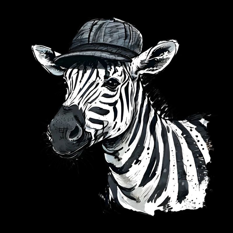Cute Zebra with Hat