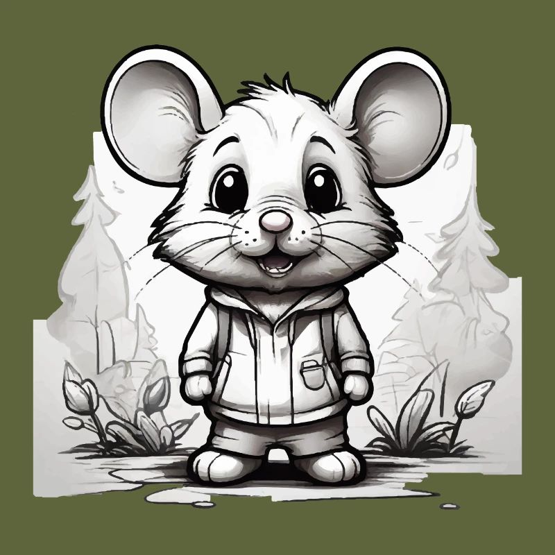Mouse Cute Kids Drawing Comic