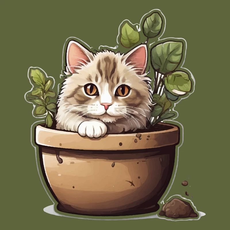 Fleur de chat mignonne