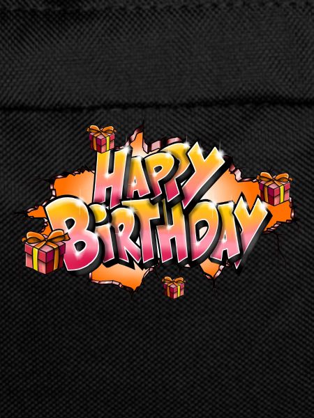 GRAFFITI HAPPY BIRTHDAY ORANGE