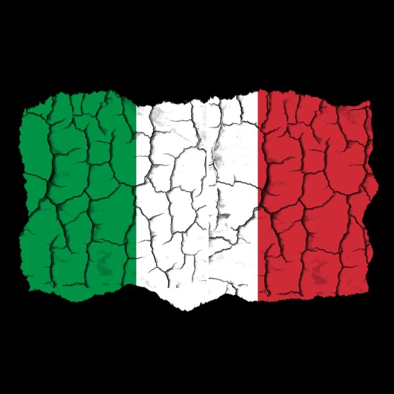 Italy Flag Design Grunge Style