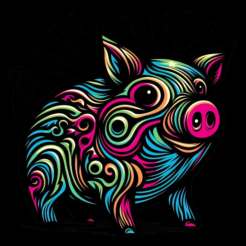 Buntes Schwein