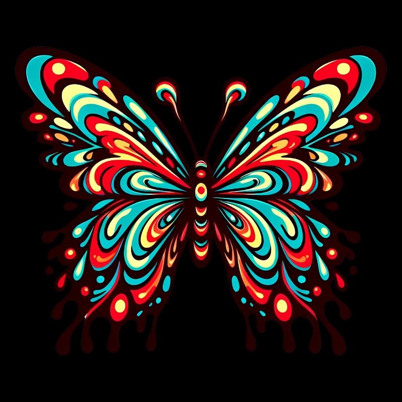 Vibrant Comic Butterfly