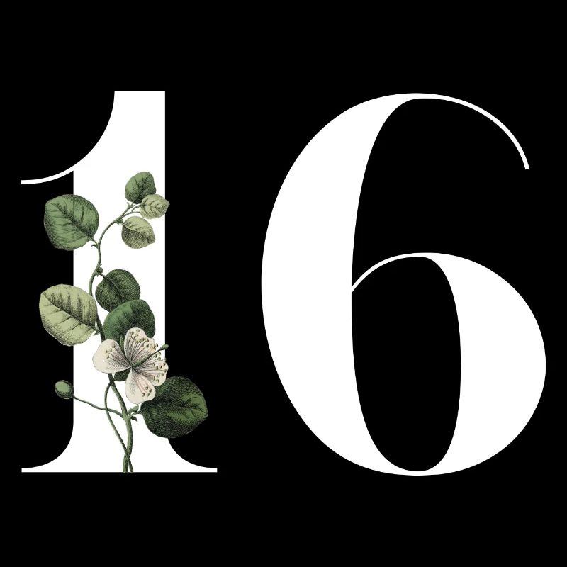 Nummer 16 Blumengrün -16. Blumengeburtstag