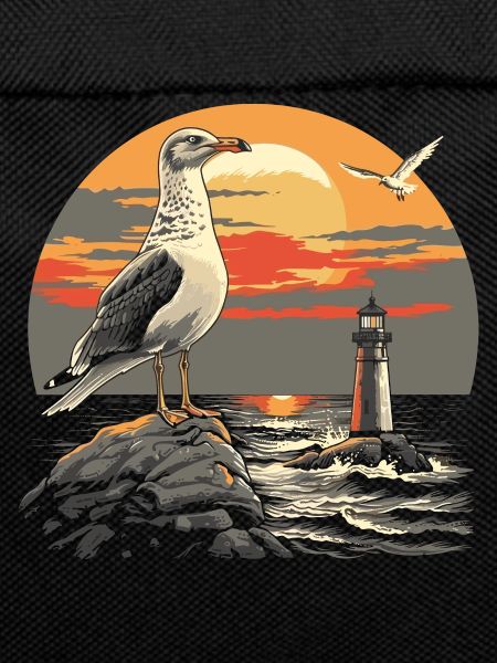 Seagull Seabird Lighthouse Sunset