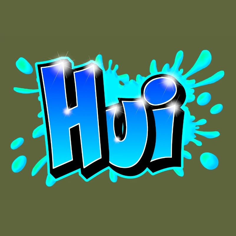 Graffiti "Hui" printable on any medium!
