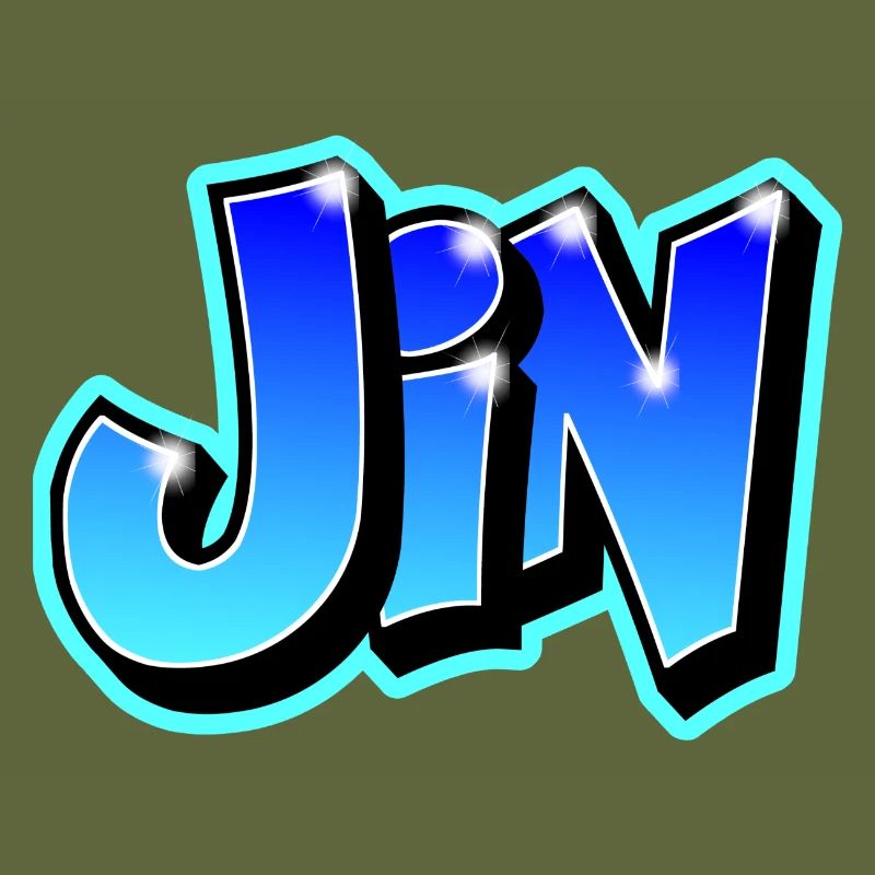 "JIN" graffiti imrimable on any medium
