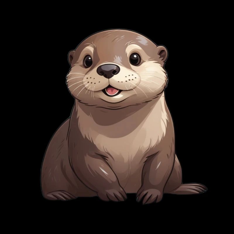 Niedlicher sitzender Otter