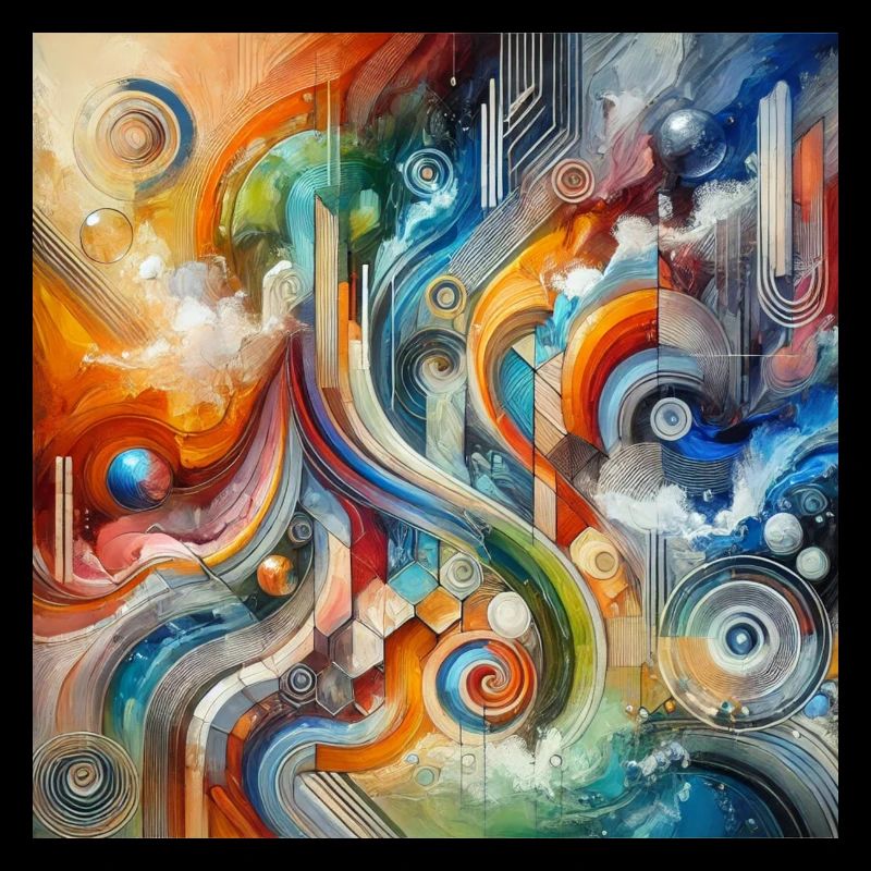 Lively River - Abstract Painting