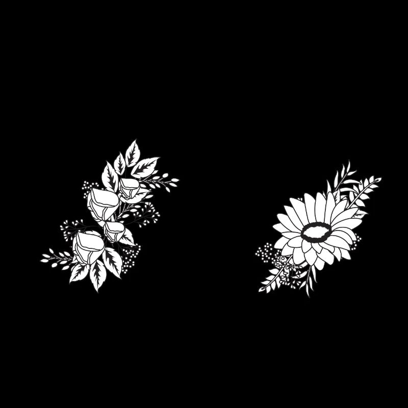 Nummer 74 Schwarze Blumen - 74. Blumengeburtstag